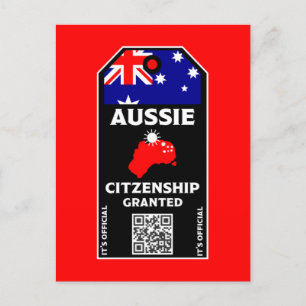 Australische Staatsbürgerschaftspartei Gratulation Postkarte