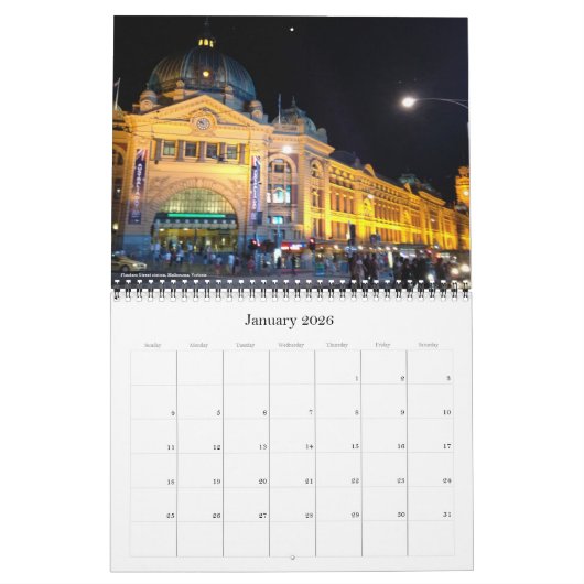 australische Städte 2026 (mit Standorten) Kalender (Jan 2026)