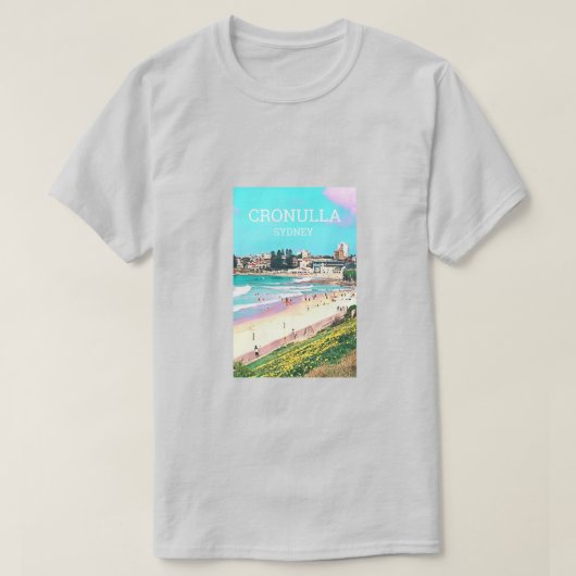 Australische Strandreisekunst T-Shirt (Design vorne)