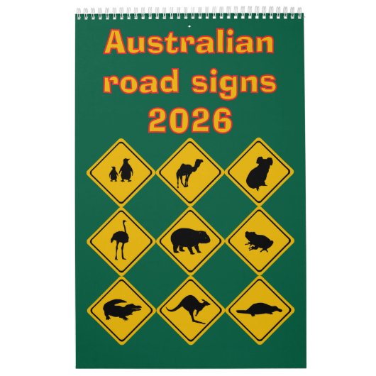 Australische Straßenschilder 2026 Kalender (Titelbild)