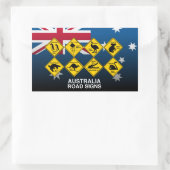 Australische Straßenschilder Rechteckiger Aufkleber (Tasche)