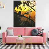 Australische Sunset Kookaburra Silhouette Wrapped  Leinwanddruck (Insitu (Wohnzimmer))