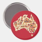 australische Symbole Magnet (Vorderseite/Rückseite)