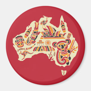 australische Symbole Magnet