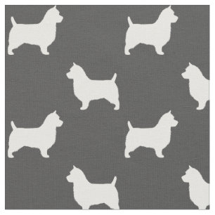 Australische Terrier Dog Breed Silhouetten Gemuste Stoff