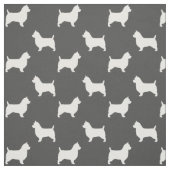 Australische Terrier Dog Breed Silhouetten Gemuste Stoff (Muster)