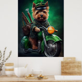 Australische Terrier Fahrrad St. Patrick's Day Poster (Küche)
