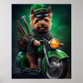 Australische Terrier Fahrrad St. Patrick's Day Poster (Vorne)