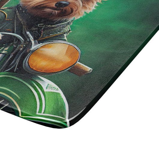 Australische Terrier Fahrrad St. Patrick's Day Schneidebrett (Ecke)