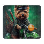 Australische Terrier Fahrrad St. Patrick's Day Schneidebrett (Vorderseite)