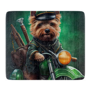 Australische Terrier Fahrrad St. Patrick's Day Schneidebrett