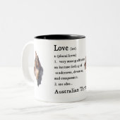 Australische Terrier-Geschenke Zweifarbige Tasse (Vorderseite Links)