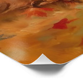 Australische Terrier im Herbst Leaves Fall Inspiri Poster (Ecke)