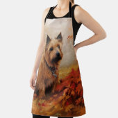 Australische Terrier im Herbst Leaves Fall Inspiri Schürze (InSitu)