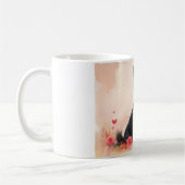 Australische Terrier mit Rose - Valentinstag Kaffeetasse (Links)