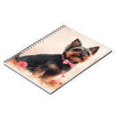 Australische Terrier mit Rose - Valentinstag Notizblock (Linke Seite)