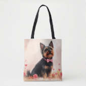 Australische Terrier mit Rose - Valentinstag Tasche (Vorderseite)