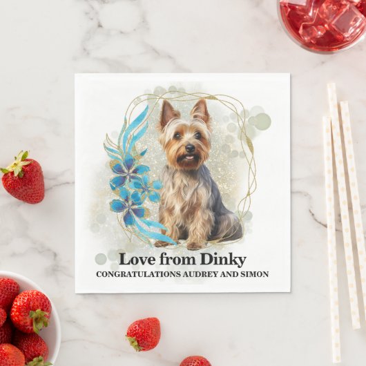 Australische Terrier Wedding Napkins mit Hunde-Fot Serviette (Beispiel)