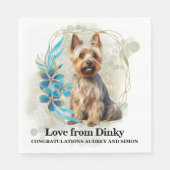 Australische Terrier Wedding Napkins mit Hunde-Fot Serviette (Vorderseite)