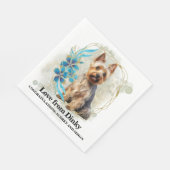 Australische Terrier Wedding Napkins mit Hunde-Fot Serviette (Ecke)