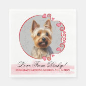 Australische Terrier Wedding Napkins mit Hunde-Fot Serviette (Vorderseite)