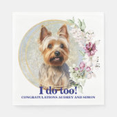 Australische Terrier Wedding Napkins mit Hunde-Fot Serviette (Vorderseite)