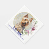 Australische Terrier Wedding Napkins mit Hunde-Fot Serviette (Ecke)