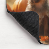 Australische Terrier Welpe Autumn Delight Pumpkin Mousepad (Ecke)