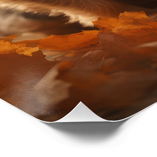 Australische Terrier Welpe Autumn Delight Pumpkin Poster (Ecke)