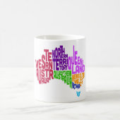 Australische Textkarte Kaffeetasse (Mittel)
