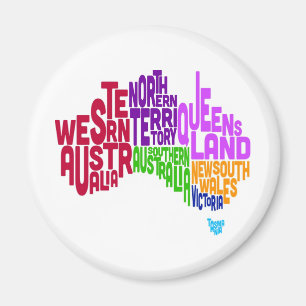 Australische Textkarte Magnet