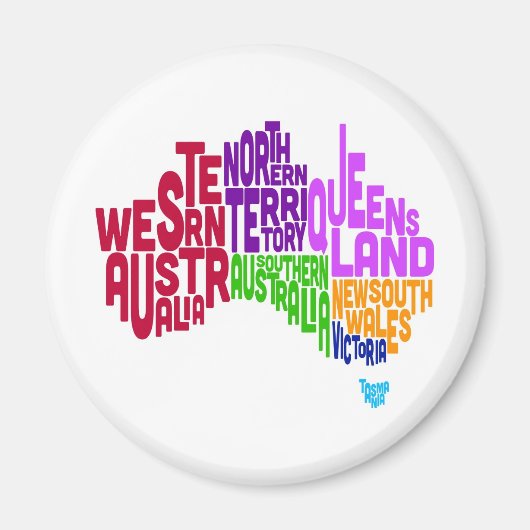 Australische Textkarte Magnet (Vorne)