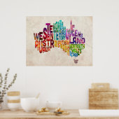 Australische Textkarte Poster (Küche)