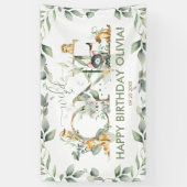 Australische Tiere 1. Geburtstag BegrüßungsHinterg Banner (Vertikal)