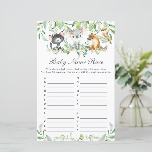 Australische Tiere Baby Name Race Baby Shooting Ga (Stehend Vorderseite)