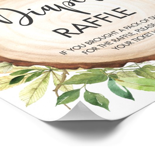 Australische Tiere Grüne Baby Diaper Raffle Poster (Ecke)