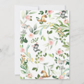 Australische Tiere Koala Floral Baby Shower Girl Einladung (Rückseite)