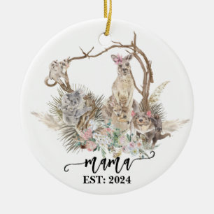 Australische Tiere Mutter und Baby Mama Keramik Ornament