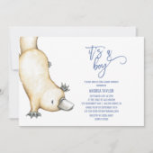 Australische Tiere Platypus Es ist eine Baby-Dusch Einladung (Vorderseite)