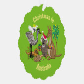 Australische Tiere und Santa Koala Ornament Karte (Rechts)