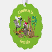 Australische Tiere und Santa Koala Ornament Karte (Links)