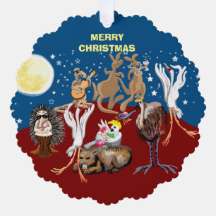 Australische Tiere Weihnachts-Party Ornament Karte