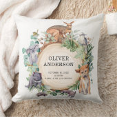 Australische Tiere Wildlife Baby Boy Birth Stats Kissen (Decke)