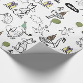 Australische Tierfarben Geschenkpapier (Ecke)