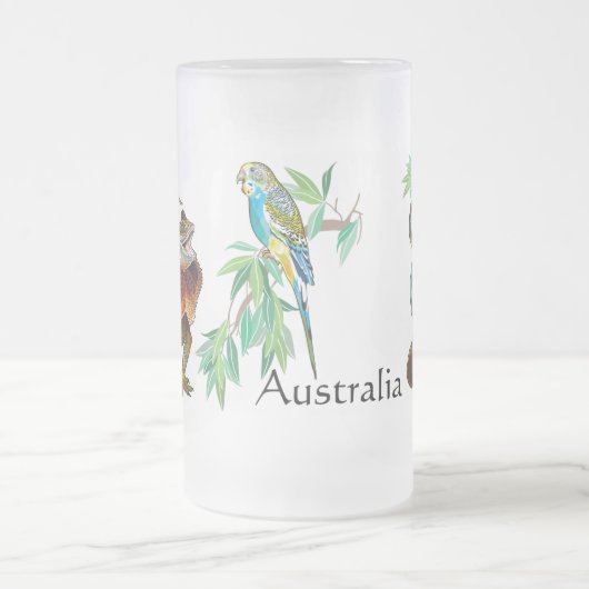 Australische Tierwelt Mattglas Bierglas (Mittel)