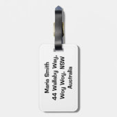 australische Umgangskarte Gepäckanhänger (Rückseite vertikal)