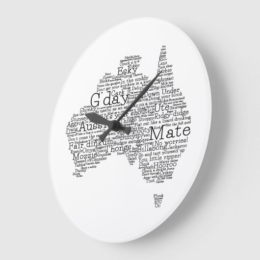australische Umgangskarte Große Wanduhr (Winkel)