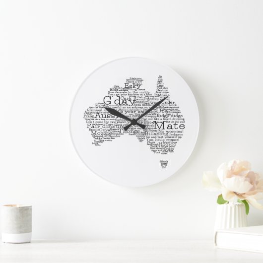 australische Umgangskarte Große Wanduhr (Zuhause)