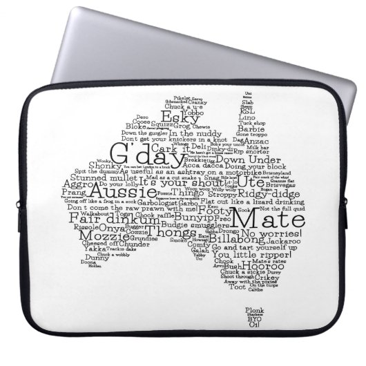 australische Umgangskarte Laptopschutzhülle (Vorderseite)
