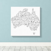 australische Umgangskarte Leinwanddruck (Insitu (Holzboden))